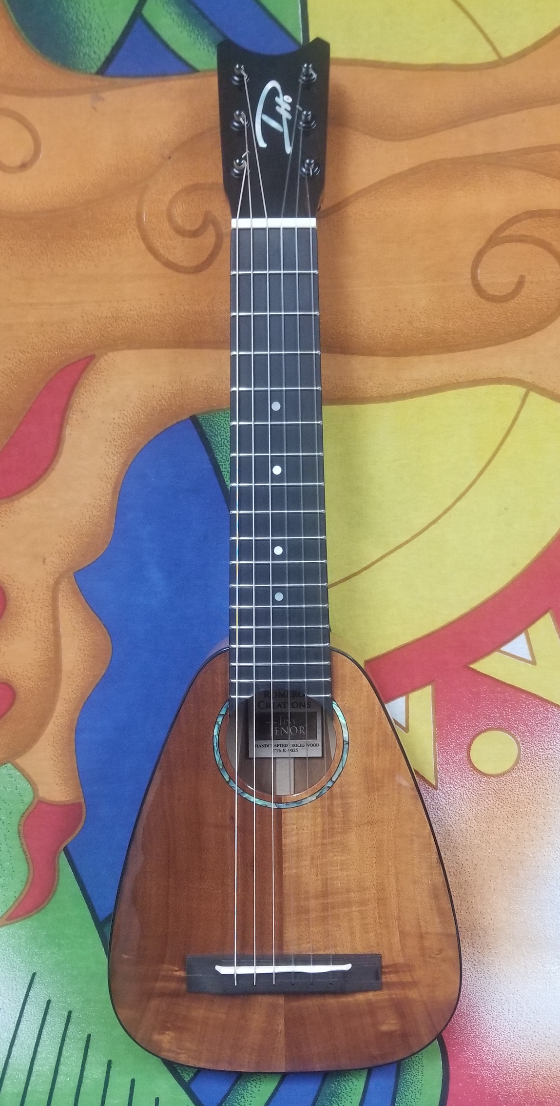 Tiny Tenor 6-String Solid Koa Ukulele A Brand New - Click Image to Close